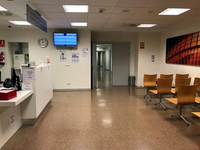 sala d'espera de la Unitat Crònica del Dolor