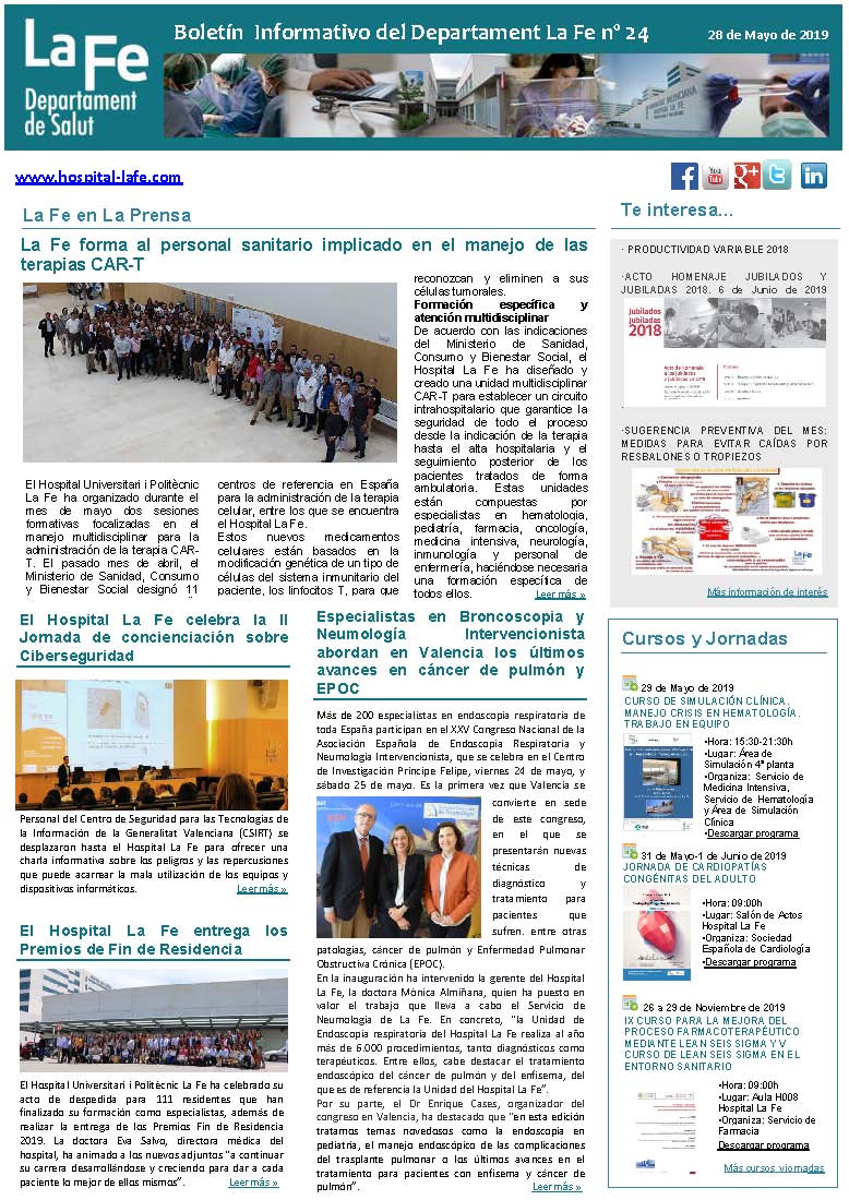 Boletín Informativo Departament La Fe n.24