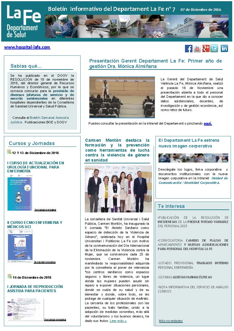 Boletín Informativo La Fe n.7