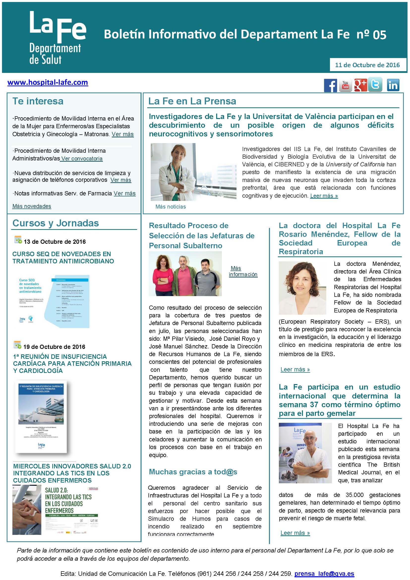 Boletín Informativo La Fe nº 5