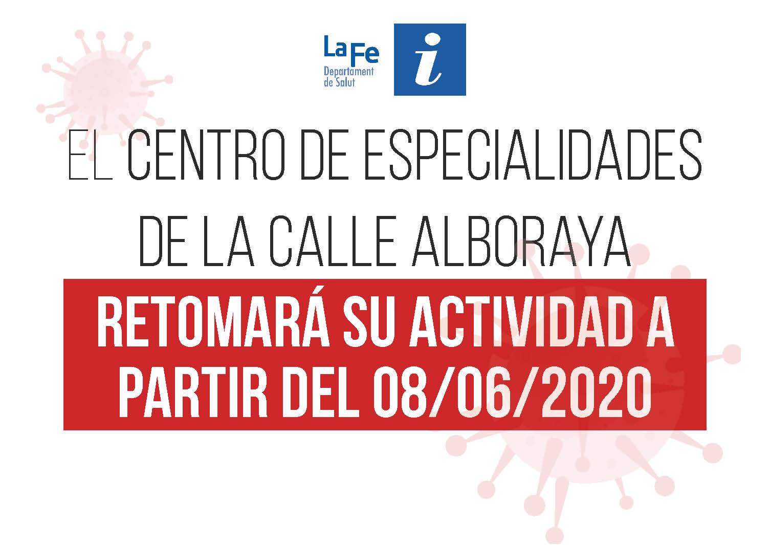 Apertura Centro Especialidades calle Alboraya