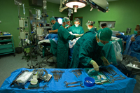 Quirófano de La Fe donde se realiza un trasplante renal