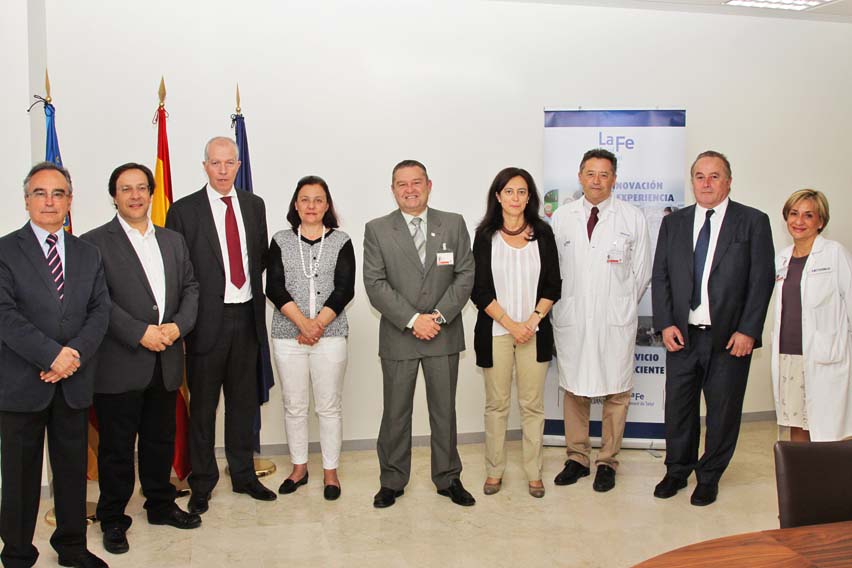 Representantes del Hospital de Coimbra en el Hospital La Fe