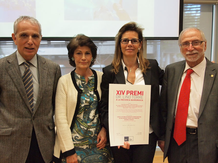 La investigación sobre trasplante celular hepático en niños de La Fe recibe el premio Lino Torre 