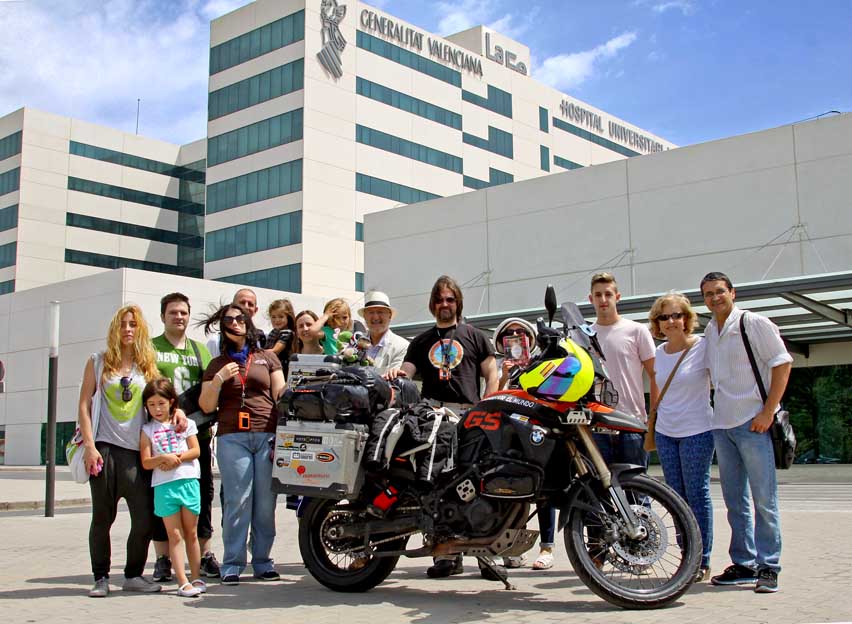 Motero visita La Fe Síndrome de Moebius 