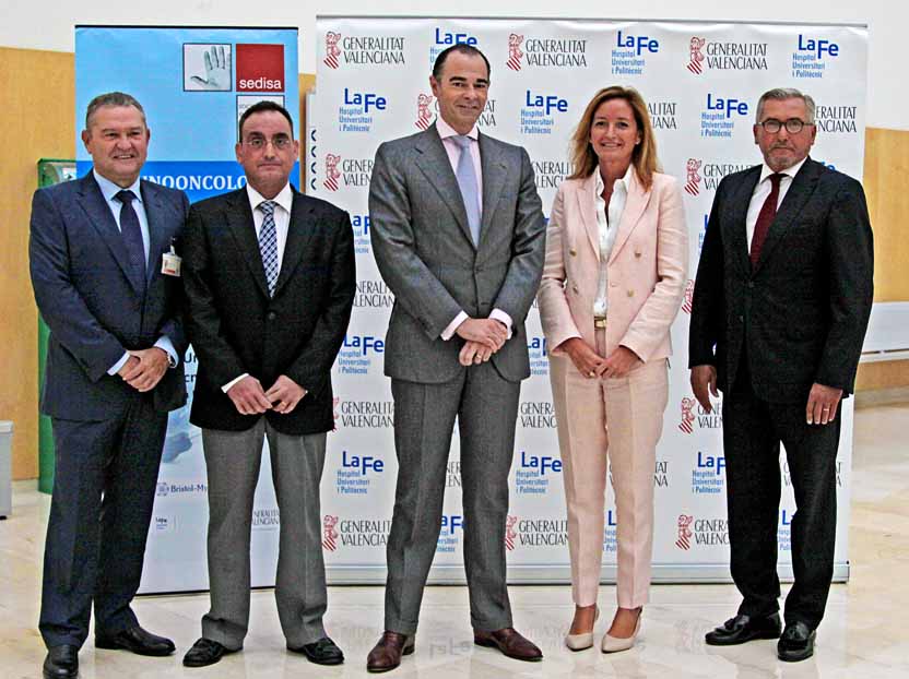 Representantes Hospital La Fe, Conselleria, Sedisa y Brystol- Myers Squibb