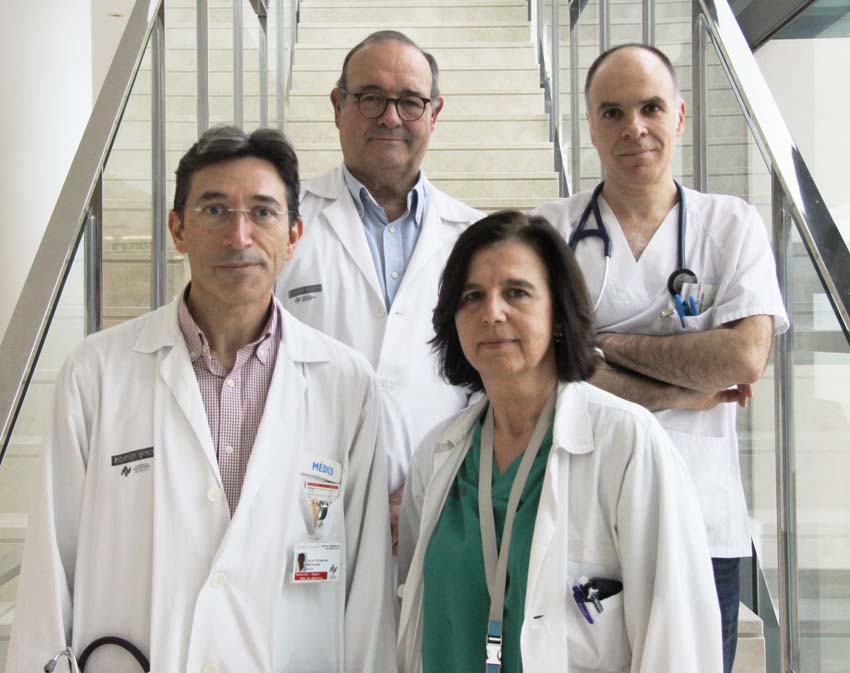 Dr. Anastasio Montero, Dr. Joaquín Rueda, Dr. Luis Martínez-Dolz y Dra. Ana Osa