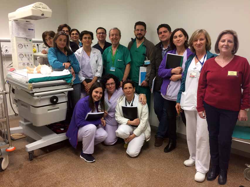 profesionales formados en simulación clínica como monitores de Pediatría